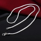 40-75cm 925 Sterling Silver 1mm 2mm 3mm Solid Snake Chain Necklace For Men Women