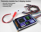 Temp   Voltage Telemetry Panel  2 4inch Lcd Display For Rc Aircraft 3-6s Lipo