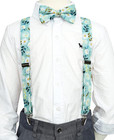 Floral Cotton Bow Tie And Suspenders Set For Toddlers And Youth