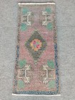 Rare Antique Rug 2x4  Turkish Rug 2x4 Vintage  Heriz Rug 2x4  Oushak Rug Wool