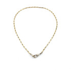 Vintage White Gold Filled Fancy Link Watch Chain Necklace Choker 14 75 In