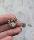 Bling Horseshoe Magnetic Pin Brooch  Clear   Horse Show Brooch  Equestrian Gift