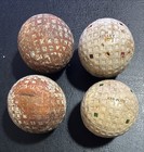 Lot Of 4  Square Mesh Golf Balls Bullet   Whippet  Streak   Kro-flite   Old Tees