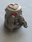 Vtg  Pewter Collectible Sewing Thimble Nicholas Gish  kiss Me  Couple On Bench
