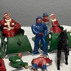 1940 s Barclay Lead Cast Metal Winter Figures Lot Of 19 Sleds Sleighs Skaters