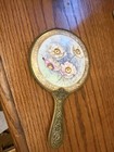 Beautiful Porcelain Antique Victorian Floral Hand Mirror