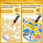72 Colors Acrylic Paint Markers  Dual Tip Acrylic Paint Pens With Brush Tip   Fi