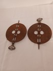 Vintage Griswold Early American Cast Iron Flue Wood Stove Dampers 8  Total 2