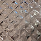 Vintage Industrial Architectural Glass Block Diamond Pattern 7 3 4  X 3  New