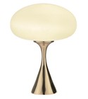 Mid Century Modern Mushroom Table Lamp By Designline In Chrome Danish Mod Style