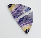 Premium Rainbow Fluorite Carved Pair Matched Gemstone For Crafts 24x20x5mm 45ct
