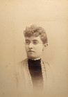 Antique Vintage Photo Cabinet Card Picture Portrait Girl Lady Woman Glasses Usa