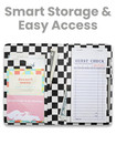 Waitress Server Book     Retro Checkerboard Server Wallet Organizer  Simple Guest