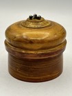 Wooden Indian Vintage Tika Ceremony Kum Kum Powder Box Hand Carved And Painted