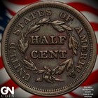 1853 Braided Hair Half Cent A2743