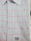 Van Heusen Dress Shirt Men s L 16-16 5 32 33 Glass Plaid Regular Fit Stretch