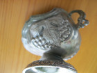 Vintage English Silver Plated Salt Cellar Miniature Scuttle  Preloved 
