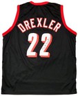 Sale  Portland Trailblazers Clyde Drexler Signed Black Jersey The Glide Jsa