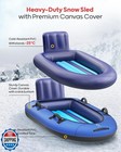 Qpau Snow Sled With Premium Canvas Cover  2 Person Inflatable Heavy Duty Snow