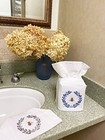 Square Tissue Box Cover  Linen cotton Fabric Tissue Holder  Decorative Cloth    