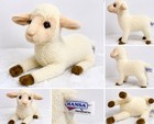 Hansa White Lamb Plush Bendable Posable Legs Stuffed Animal 11    Realistic
