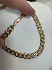 Yellow Gold Curb Link Bracelet 9    8 5mm- 14kt  solid 