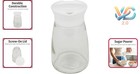 Everyday Sugar Pourer Glass Dispenser 12oz Modern Kitchenware
