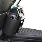 Collapsible Pu Leather Car Trash Can  Waterproof Pop-up Car Garbage Bin  Black
