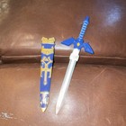Legend Of Zelda Master Sword Replica Sword W  Sheath  Blue Gold Silver Metal