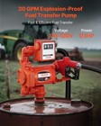 Vevor Fuel Transfer Pump 110v Electric Oil Pump 20 Gpm With Meter Fuel Nozzle