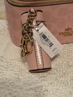 Bnwt Coach Lipstick Case Bag Charm In Gold soft Pink