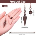 Copper Pendulum For Divination   Dowsing  9 Inch Pointed Cone Pendant Pendulum W