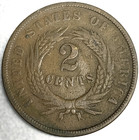 1868 Two Cent Piece 2c Us Coin In Fine Condition Nice Coin - 3918