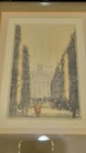 Antique Vintage Lithograph Signed  11 1 4  X 8 1 2 