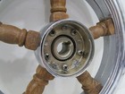 Beautiful 16 1 2 Inch Wood   Chrome Sail Boat Ships Wheel  r2 381c 