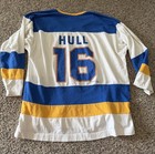 Vintage 90s St  Louis Blues Brett Hull Nutmeg Jersey Shirt Large Nhl Shirt 1990