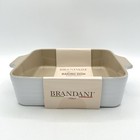 Brandani Italy Square 1 4 Litre Baking Dish White New Stoneware Glazed Surface