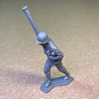 Marx Toys Wwii Battleground Gray German Infantry W  Bazooka  Vtg Army Men