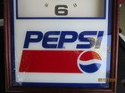 Vintage Pepsi Hanover Quartz Wall Clock Wood Frame Tested Working