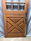 Antique Vtg Solid Wood Entryway Dutch Door 9 Lite 34x77 Varnished Old 1966-24b