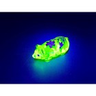 Ooak Hand-painted Vaseline Glass Pig  3    Figurine  Glows Bright Under Uv Light