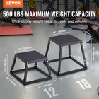 Vevor 12  Plyometric Jump Box Fitness Exercise Plyo Box Step Cross Black