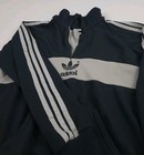 Vintage 80s Adidas Pullover Zip Trefoil Logo Sweatshirt Usa Made Sport Athletic 