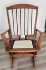 Dutailler Glider Rocker Chair  With A Wooden Frame
