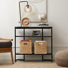 Set Of 6 Hyacinth Storage Cubes  10 5  Wicker Basket Bins For Shelves  Natural