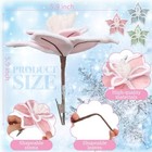  12 Pcs Candyland Christmas Tree Decorations  6 Inch Poinsettia Silk Pastel