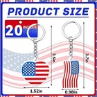 40 Pack American Flag Keychains 4th Of July Party Favors For Adults Usa Flag 