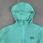 Patagonia Sweater Kids Xxl 2xl Green Hooded Full Zip Fleece Jacket Outdoors