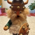 Vintage Steinbach Viking Smoker Wooden Incense Burner Germany 10  Shield S800