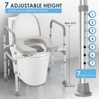 Toilet Seat Riser With Handles  Adjustable Height   Width  400lbs Capacity